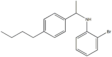 2-bromo-N-[1-(4-butylphenyl)ethyl]aniline Struktur