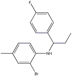 2-bromo-N-[1-(4-fluorophenyl)propyl]-4-methylaniline Struktur