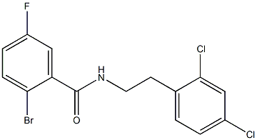 2-bromo-N-[2-(2,4-dichlorophenyl)ethyl]-5-fluorobenzamide Struktur