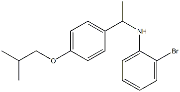 2-bromo-N-{1-[4-(2-methylpropoxy)phenyl]ethyl}aniline Struktur