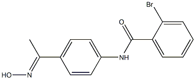 2-bromo-N-{4-[(1E)-N-hydroxyethanimidoyl]phenyl}benzamide Struktur