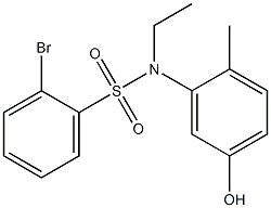 2-bromo-N-ethyl-N-(5-hydroxy-2-methylphenyl)benzene-1-sulfonamide Struktur