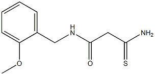 2-carbamothioyl-N-[(2-methoxyphenyl)methyl]acetamide Struktur