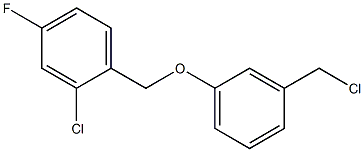 2-chloro-1-[3-(chloromethyl)phenoxymethyl]-4-fluorobenzene Struktur