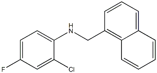 2-chloro-4-fluoro-N-(naphthalen-1-ylmethyl)aniline Struktur