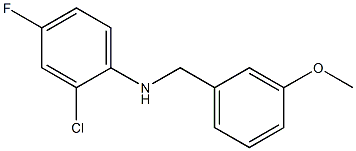 2-chloro-4-fluoro-N-[(3-methoxyphenyl)methyl]aniline Struktur