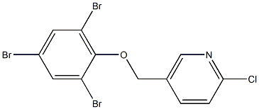 2-chloro-5-(2,4,6-tribromophenoxymethyl)pyridine Struktur