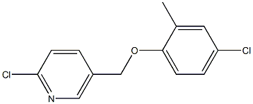 2-chloro-5-(4-chloro-2-methylphenoxymethyl)pyridine Struktur