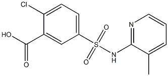 2-chloro-5-[(3-methylpyridin-2-yl)sulfamoyl]benzoic acid Struktur