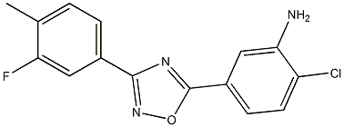 2-chloro-5-[3-(3-fluoro-4-methylphenyl)-1,2,4-oxadiazol-5-yl]aniline Struktur