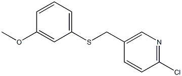 2-chloro-5-{[(3-methoxyphenyl)sulfanyl]methyl}pyridine Struktur