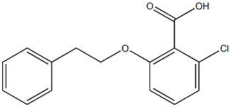 2-chloro-6-(2-phenylethoxy)benzoic acid Struktur