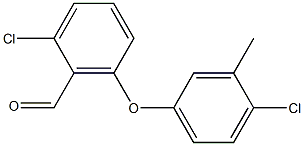 2-chloro-6-(4-chloro-3-methylphenoxy)benzaldehyde Struktur