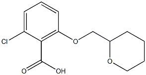 2-chloro-6-(oxan-2-ylmethoxy)benzoic acid Struktur