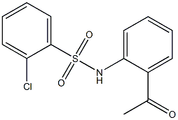 2-chloro-N-(2-acetylphenyl)benzene-1-sulfonamide Struktur