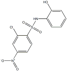 2-chloro-N-(2-hydroxyphenyl)-4-nitrobenzene-1-sulfonamide Struktur