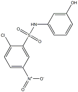 2-chloro-N-(3-hydroxyphenyl)-5-nitrobenzene-1-sulfonamide Struktur