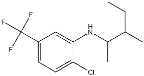 2-chloro-N-(3-methylpentan-2-yl)-5-(trifluoromethyl)aniline Struktur