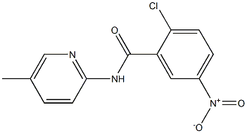 2-chloro-N-(5-methylpyridin-2-yl)-5-nitrobenzamide Struktur