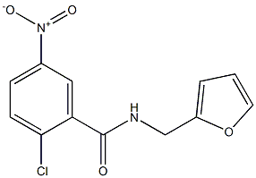 2-chloro-N-(furan-2-ylmethyl)-5-nitrobenzamide Struktur