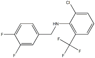 2-chloro-N-[(3,4-difluorophenyl)methyl]-6-(trifluoromethyl)aniline Struktur