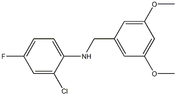 2-chloro-N-[(3,5-dimethoxyphenyl)methyl]-4-fluoroaniline Struktur