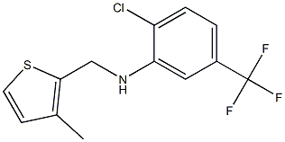 2-chloro-N-[(3-methylthiophen-2-yl)methyl]-5-(trifluoromethyl)aniline Struktur