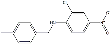 2-chloro-N-[(4-methylphenyl)methyl]-4-nitroaniline Struktur