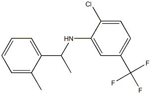 2-chloro-N-[1-(2-methylphenyl)ethyl]-5-(trifluoromethyl)aniline Struktur