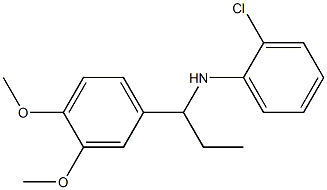 2-chloro-N-[1-(3,4-dimethoxyphenyl)propyl]aniline Struktur