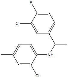 2-chloro-N-[1-(3-chloro-4-fluorophenyl)ethyl]-4-methylaniline Struktur