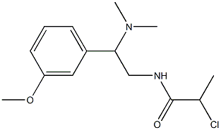 2-chloro-N-[2-(dimethylamino)-2-(3-methoxyphenyl)ethyl]propanamide Struktur