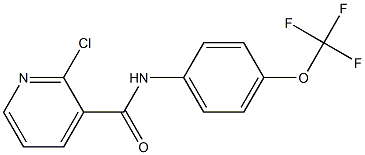 2-chloro-N-[4-(trifluoromethoxy)phenyl]pyridine-3-carboxamide Struktur