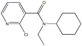 2-chloro-N-cyclohexyl-N-ethylpyridine-3-carboxamide Struktur