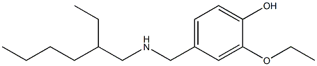 2-ethoxy-4-{[(2-ethylhexyl)amino]methyl}phenol Struktur