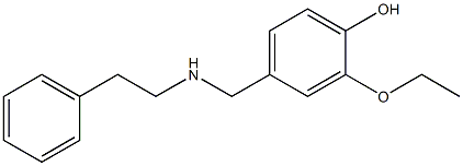 2-ethoxy-4-{[(2-phenylethyl)amino]methyl}phenol Struktur