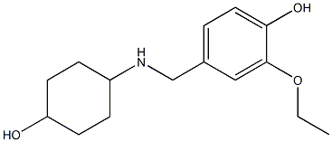 2-ethoxy-4-{[(4-hydroxycyclohexyl)amino]methyl}phenol Struktur