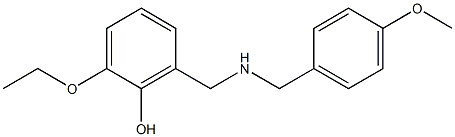 2-ethoxy-6-({[(4-methoxyphenyl)methyl]amino}methyl)phenol Struktur