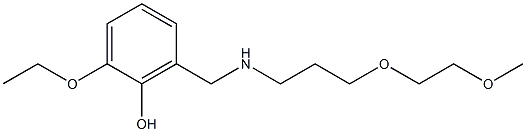 2-ethoxy-6-({[3-(2-methoxyethoxy)propyl]amino}methyl)phenol Struktur