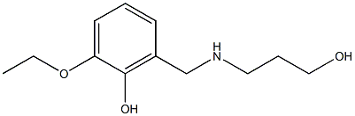 2-ethoxy-6-{[(3-hydroxypropyl)amino]methyl}phenol Struktur