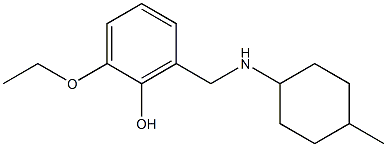 2-ethoxy-6-{[(4-methylcyclohexyl)amino]methyl}phenol Struktur