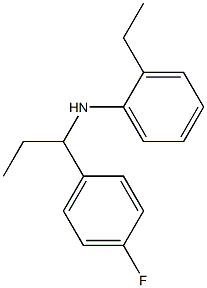 2-ethyl-N-[1-(4-fluorophenyl)propyl]aniline Struktur