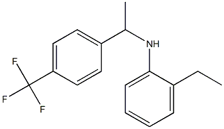 2-ethyl-N-{1-[4-(trifluoromethyl)phenyl]ethyl}aniline Struktur