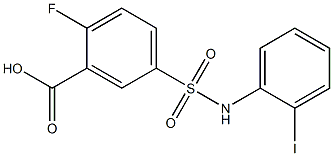 2-fluoro-5-[(2-iodophenyl)sulfamoyl]benzoic acid Struktur