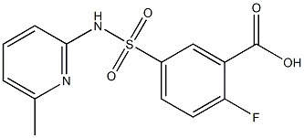 2-fluoro-5-[(6-methylpyridin-2-yl)sulfamoyl]benzoic acid Struktur