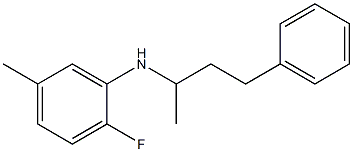 2-fluoro-5-methyl-N-(4-phenylbutan-2-yl)aniline Struktur