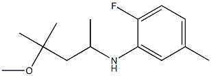 2-fluoro-N-(4-methoxy-4-methylpentan-2-yl)-5-methylaniline Struktur