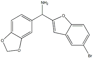 2H-1,3-benzodioxol-5-yl(5-bromo-1-benzofuran-2-yl)methanamine Struktur