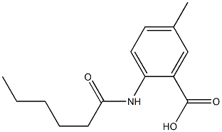 2-hexanamido-5-methylbenzoic acid Struktur