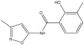 2-hydroxy-3-methyl-N-(3-methyl-1,2-oxazol-5-yl)benzamide Struktur